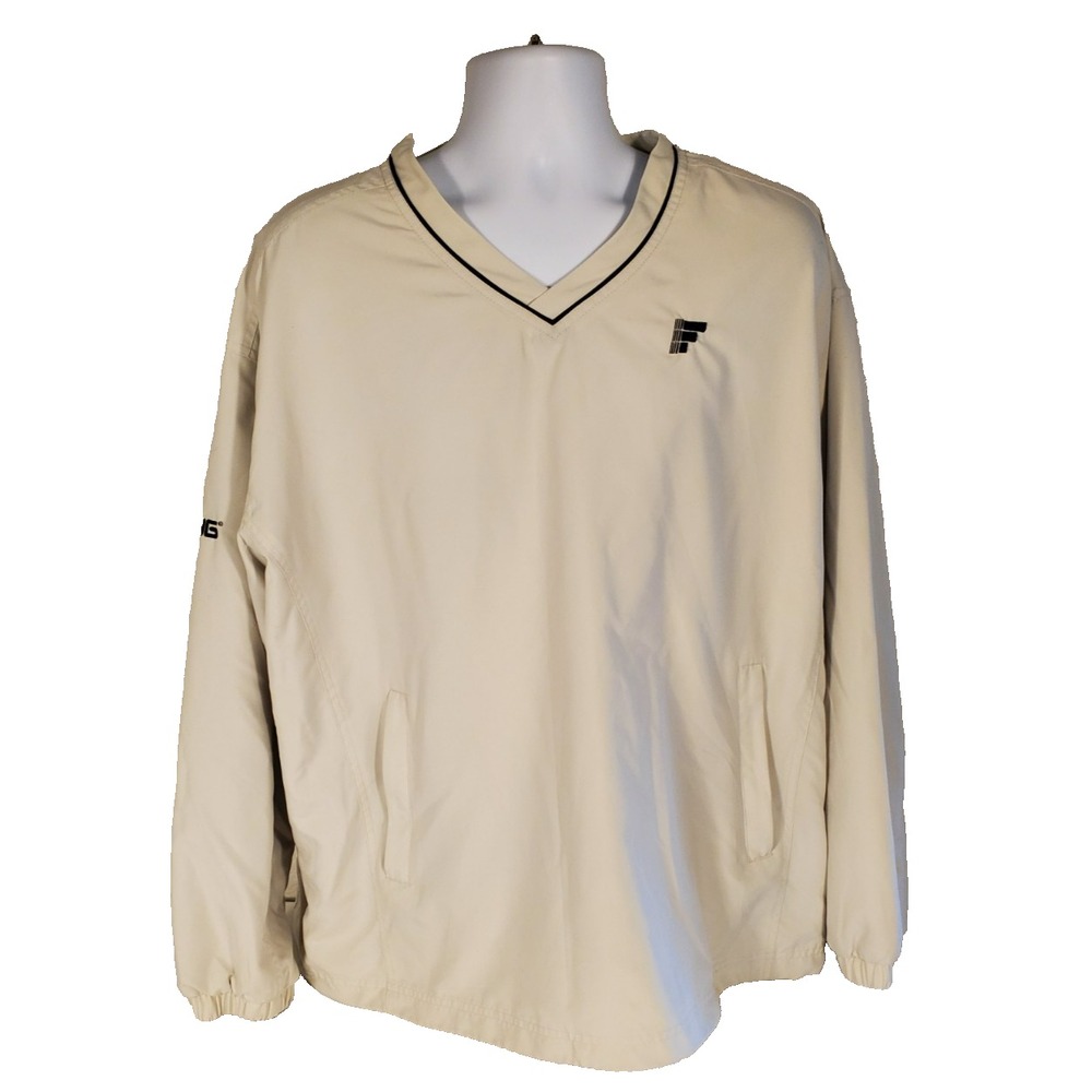 Ping Pullover Windbreaker Golf Mens Size XL Tan Lightweight Jacket